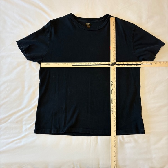 Polo Cotton T-Shirt Black Red‎ Pony Size Large - Picture 2 of 6